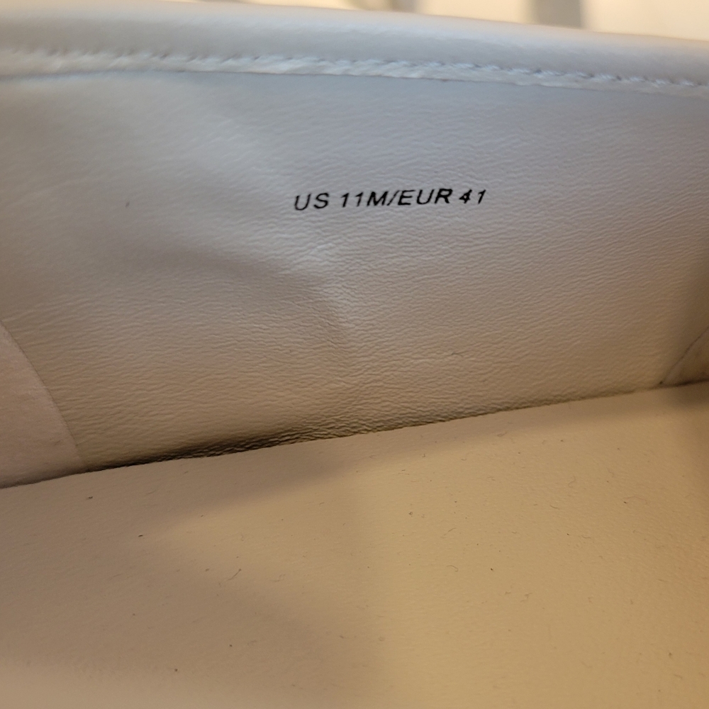 Vince Brenden Leather Slip-on Sneaker Loafers Shoes 11 Designer Luxury White - Picture 7 of 8